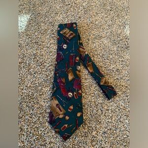 Woodward 100% Italian Silk Medical Physician Surgeon Pharmacist Green Neck Tie